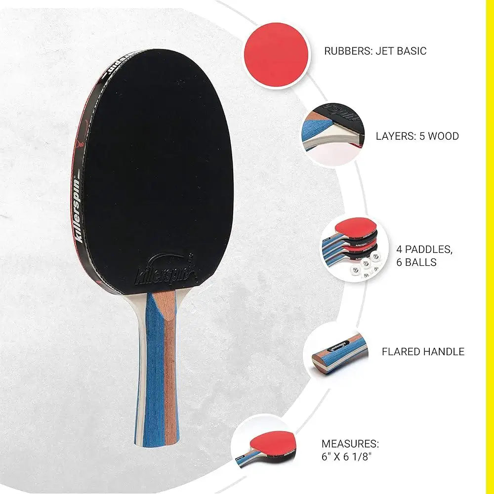 Table Tennis Paddles with 6 Ping Pong Balls