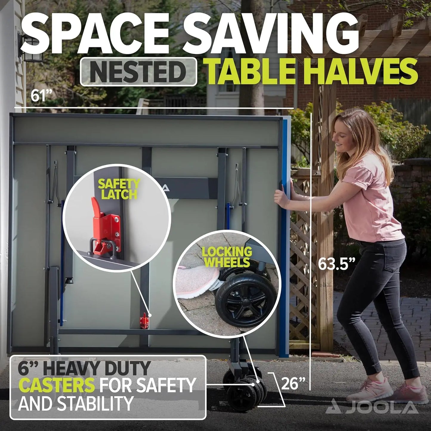 Table Tennis Table with Waterproof Net Set