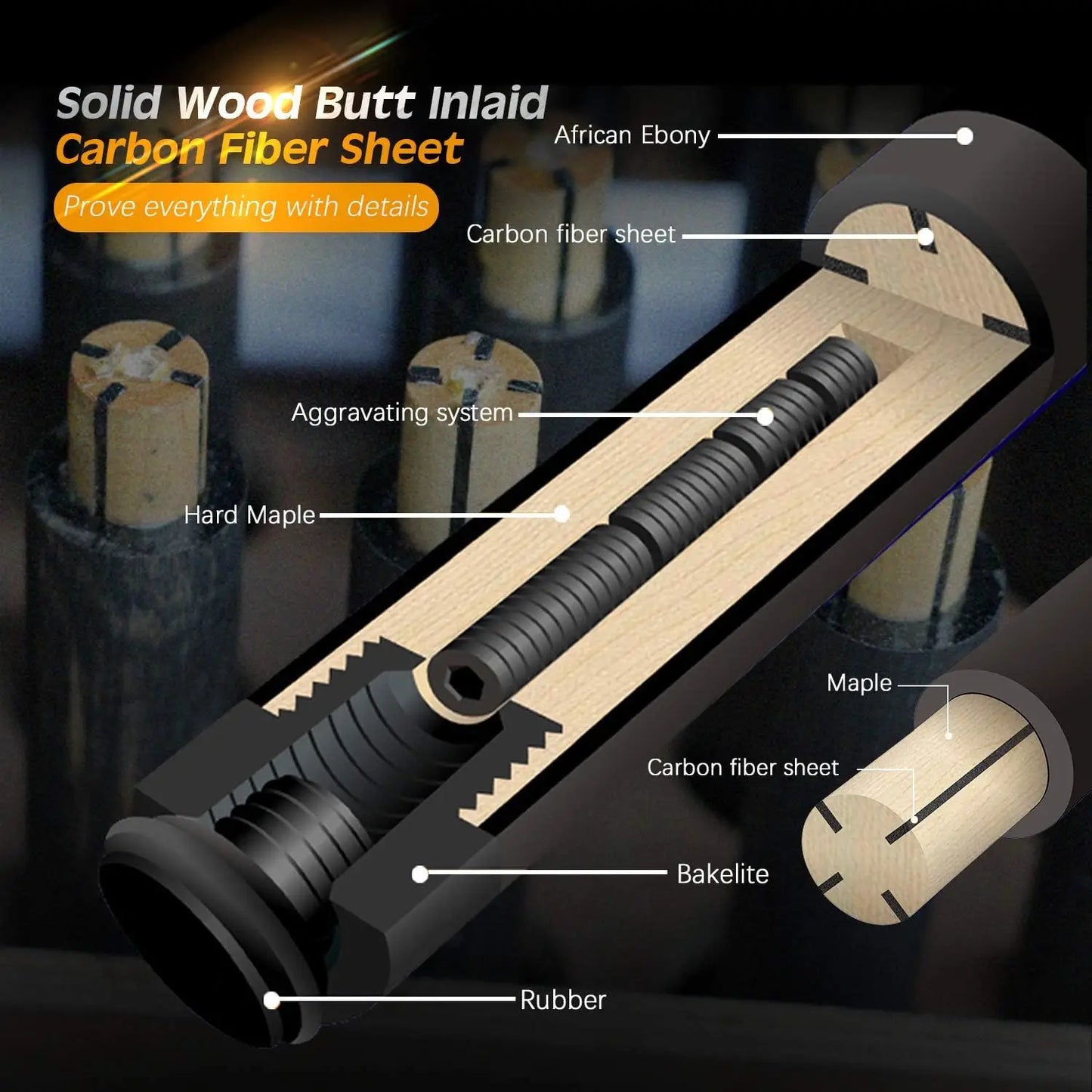 Carbon Fiber Pool Cue Stick