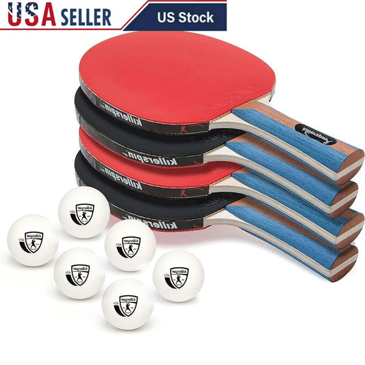 Table Tennis Paddles with 6 Ping Pong Balls