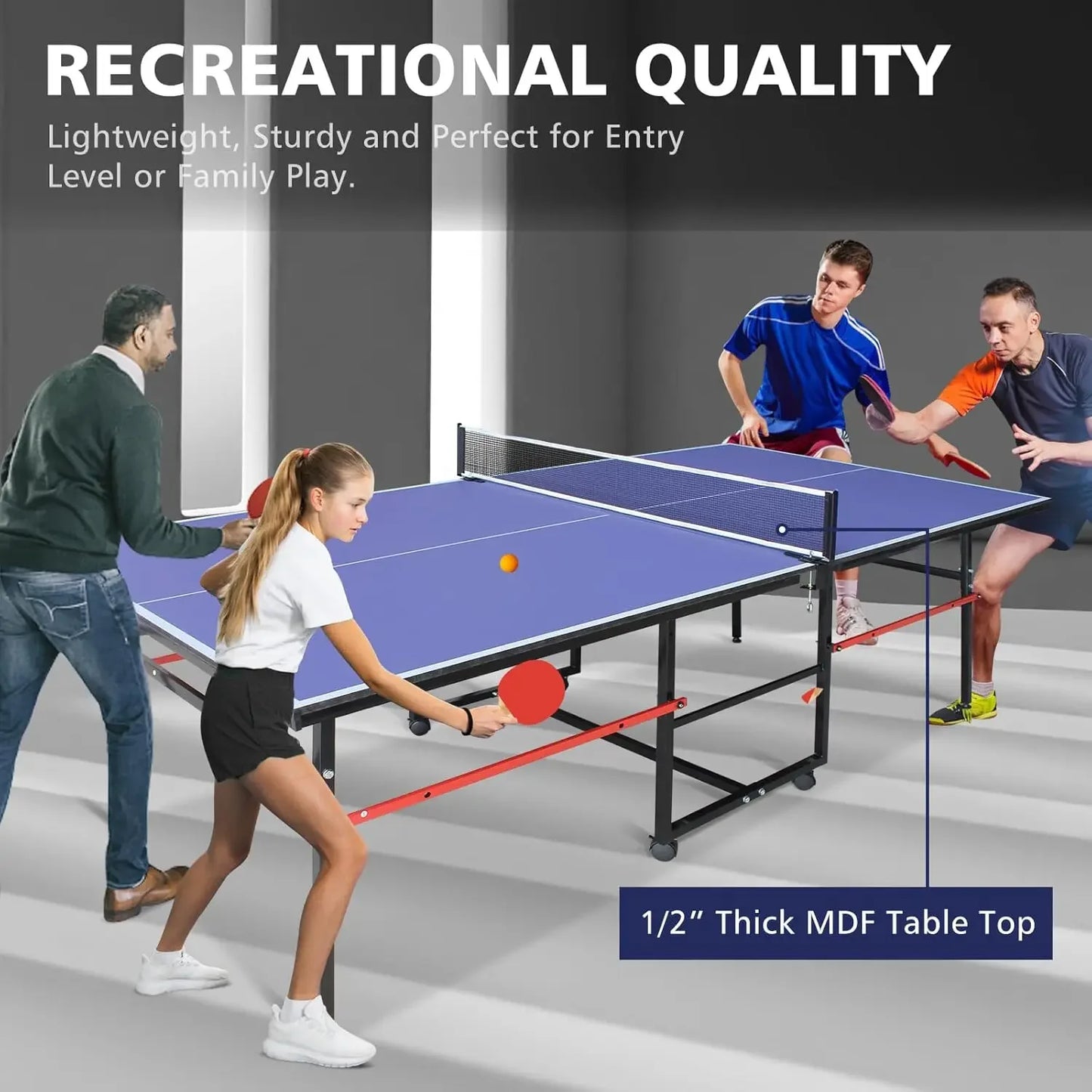 Folding Rolling Table Tennis