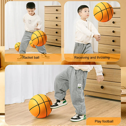 Indoor Silent Basketball Ball 21/18 cm with hoop