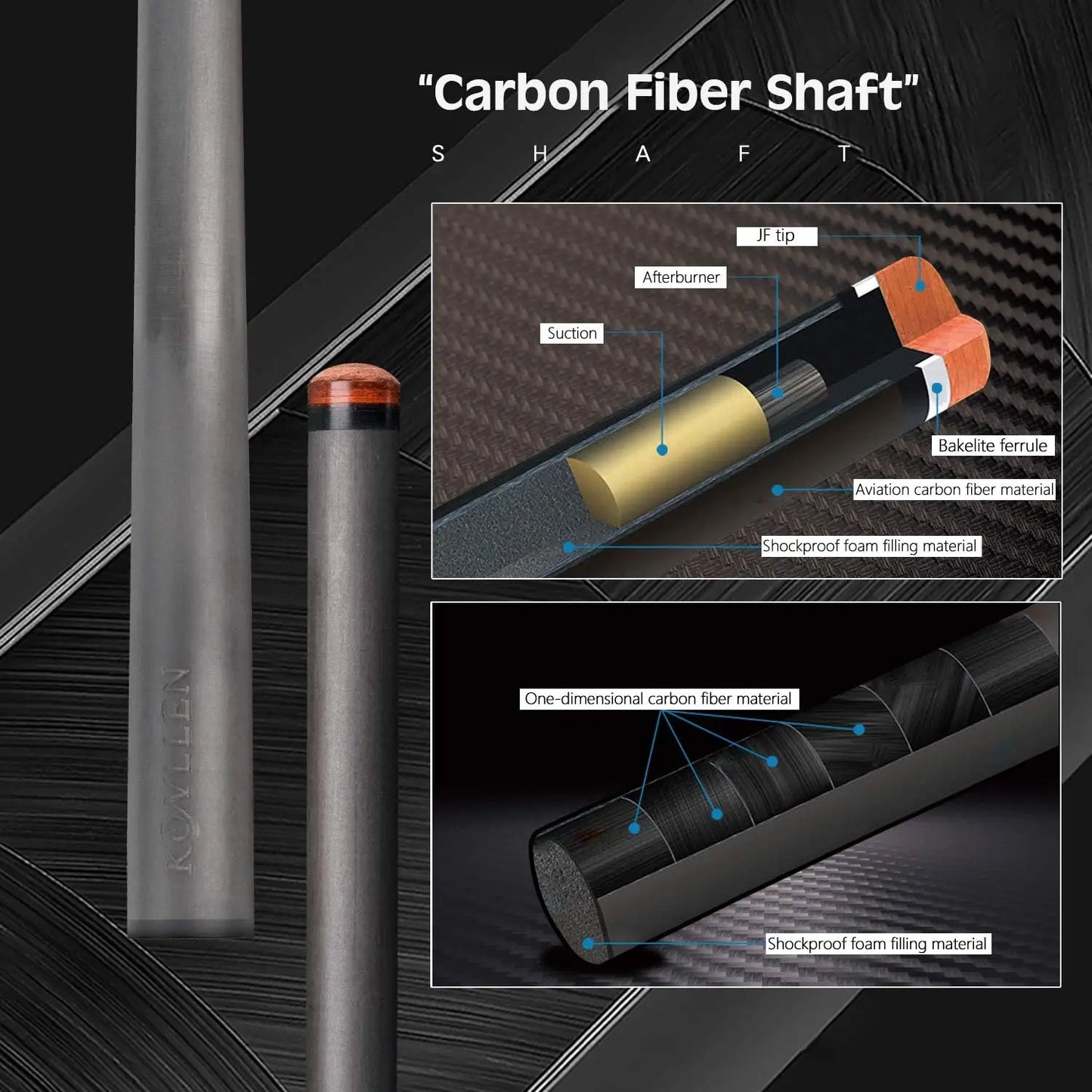 Carbon Fiber Pool Cue Stick