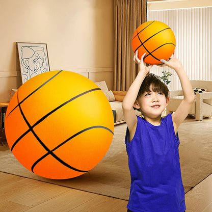 Indoor Silent Basketball Ball 21/18 cm with hoop