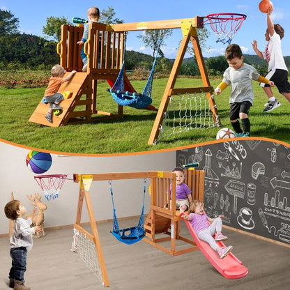 Playground Set with Basketball Hoop