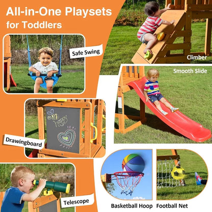 Playground Set with Basketball Hoop