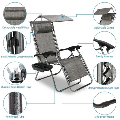Zero Gravity Chair with Awning